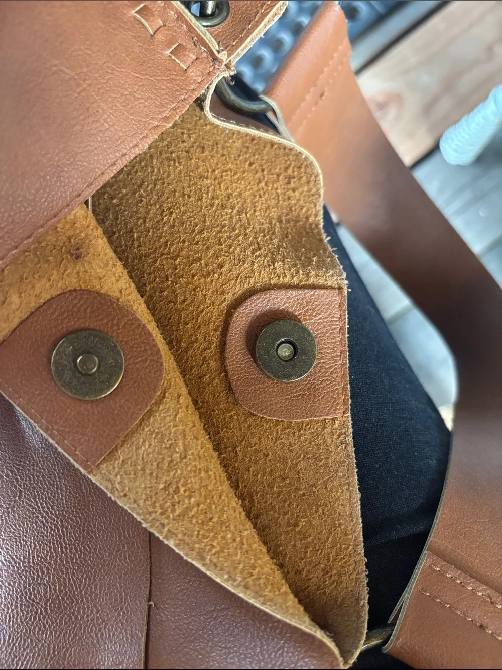 T-Shirt and Jeans Tan Shoulder Bag Tote Bag